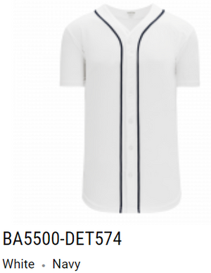Athletic Knit Pro Full Button Baseball Jersey